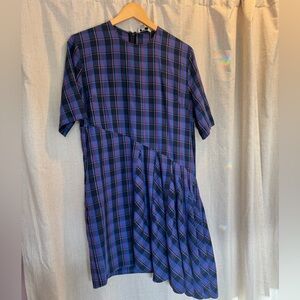 Public School Blue and Red Plaid Dress